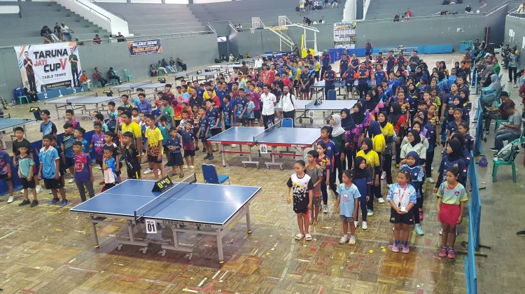 Ratusan Atlet Tenis Meja Bersaing di Taruna Jati Cup V Kota Tegal