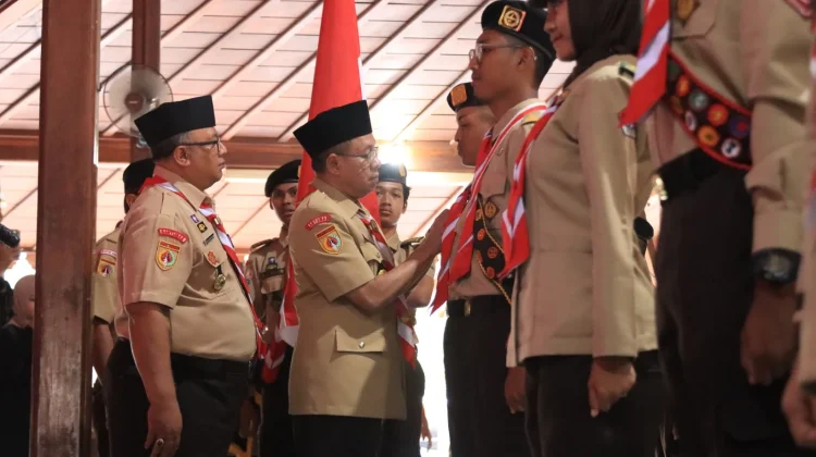 Bupati Banyumas Kukuhkan 39 Pramuka sebagai Pasukan Tunas Muda