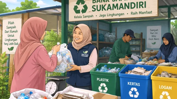 Bank Sampah Sukamandiri Dorong Warga Rajin Pilah Sampah