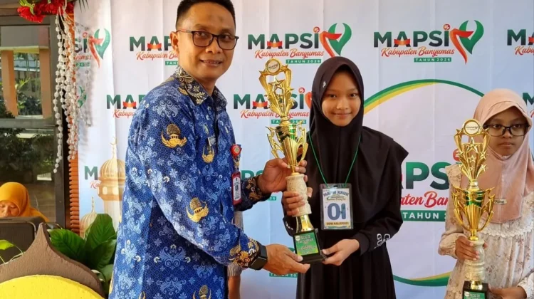 Siswi SDN Karangnangka Raih Juara 2 Lomba Kaligrafi MAPSI Kabupaten Banyumas 2026