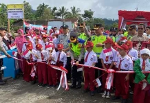 Peresmian Jembatan Merah Putih Presisi di Sangkanayu Purbalingga