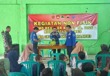 Ibu-Ibu PKK Desa Cikuya Dilatih Sigap Hadapi Kebakaran