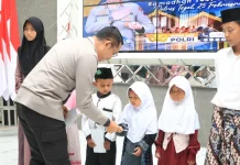 Polres Tegal Gelar Buka Puasa Bersama Insan Pers dan Santunan Anak Yatim