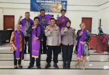 Kapolsek Kaligondang Ajak Jemaat GKJ Bersama Jaga Kamtibmas