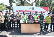Polres Purbalingga Musnahkan 2.077 Botol Miras Hasil Operasi Pekat Candi 2026