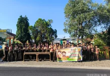 Pramuka SDN 2 Papringan Ikuti Aksi Serentak Berbagi Takjil dan Bukber