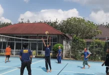 Semarak Hari Bakti Pemasyarakatan, WBP Rutan Banyumas Tanding Tenis Meja dan Voli
