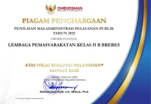 Lapas Brebes Terima Penghargaan "SANGAT BAIK” dari Ombudsman RI