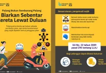 Palang Bukan Sembarang Palang Biarkan Sebentar Kereta lewat Duluan