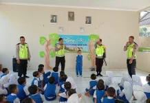 Polsek Bobotsari Ajarkan Tertib Lalu Lintas sejak Dini pada Anak TK