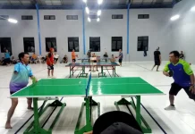 Pertandingan Persahabatan Tenis Meja Antar Desa Berlangsung Penuh Keakraban