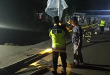 Jembatan Sungai Pranji Sidakangen Ambruk, Polsek Kalimanah Pasang Garis Polisi