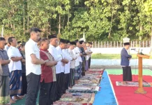 Sholat Iduladha di Lapas Kelas IIB Terbuka Nusakambangan Berlangsung Khidmat