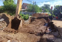 Jalan Amblas di Prompong-Ketenger, Perbaikan Diperkirakan Tiga Pekan