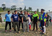 Kodim 0712/Tegal dan Komunitas Trail Bangun Sumur Bor untuk Warga Huntara Padasari