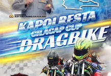 Cegah Aksi Balap Liar, Polresta Cilacap Gelar Drag Bike Hari Bhayangkara