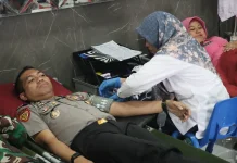 Polres Tegal Gelar Donor Darah Sambut Hari Bhayangkara Ke-80