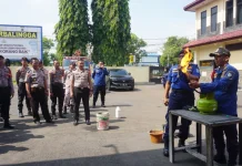 Polres Purbalingga Gelar Pelatihan Pemadaman Kebakaran
