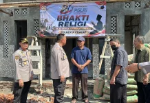 Polresta Cilacap Salurkan Bantuan untuk Pembangunan Mushola Birul Walidain