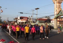 Olahraga Bersama Meriahkan Hari Bhayangkara ke-80 di Kebumen