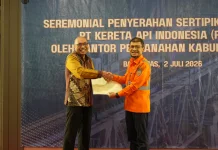 KAI Daop 5 Purwokerto Terima 10 Sertifikat Elektronik Aset di Cilacap