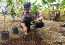10.380 Bibit Pohon Ditanam oleh 2.595 Personel Polda Jateng yang Naik Pangkat