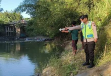 Pelajar Tenggelam di Sungai Kedungbener