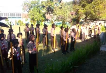 Pramuka SDN 1 Kutaliman Tanamkan Disiplin Lewat Latihan PBB