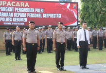 Kapolres Kebumen Naikkan Pangkat Satu Personel, Ganjar Tiga Anggota Berprestasi