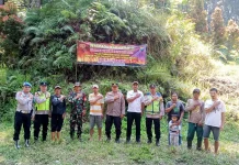 Upaya Preventif, Polsek Kutasari Pasang Spanduk Imbauan Waspada Karhutla