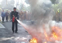 Setda Purbalingga Gelar Simulasi Kebakaran, ASN Dilatih Hadapi Api