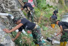 Karya Bakti Korem 071/Wijayakusuma Sasar Tempat Ibadah di Purwokerto