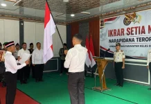 Seorang Napiter di Lapas Brebes Lakukan Ikrar Setia kepada NKRI