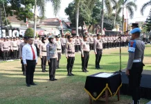 Polresta Banyumas Beri Penghargaan Personel Berprestasi