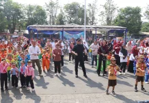 Gebyar Prasiaga Gembira Kota Tegal Kenalkan Permainan Tradisional kepada Anak