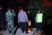 Polres Tegal Bersama TNI dan Warga Padamkan Kebakaran Lahan Tebu Seluas 10 Hektare