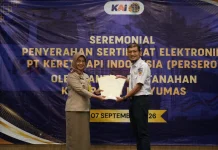 KAI Daop 5 Terima 46 Sertifikat Elektronik dari BPN Banyumas