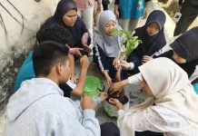 KBMS FISIP Unsoed Gelar Aksi Penghijauan di PKBM Ubaya Mukti Purbalingga