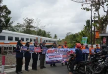 KAI Daop 5 Purwokerto Gelar Sosialisasi di Perlintasan Sebidang Banyumas-Cilacap