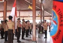 Pasukan Tunas Muda Banyumas Siap Bertugas di Hari Pramuka