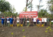 Cegah Abrasi, Kodim Cilacap Tanam 1.000 Mangrove dan 100 Pohon Kopi di Pantai Sodong