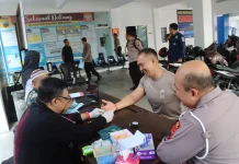 Puluhan Personel Polres Kebumen Ikut Donor Darah
