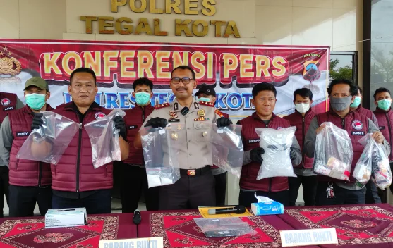 Polres Tegal Kota Ungkap Empat Kasus Narkoba, Sita 128, 53 Gram Sabu