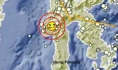 Gempa Magnitudo 2,7 Terjadi di 8 Km Timur Mamasa | LPP RRI