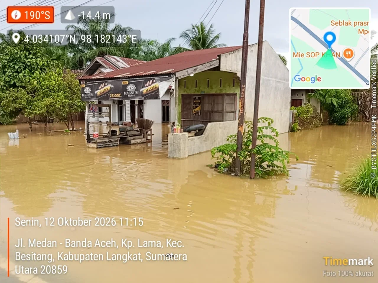 Banjir Langkat Mulai Surut, BPBD Pastikan Tidak Ada Warga Terisolasi | LPP RRI