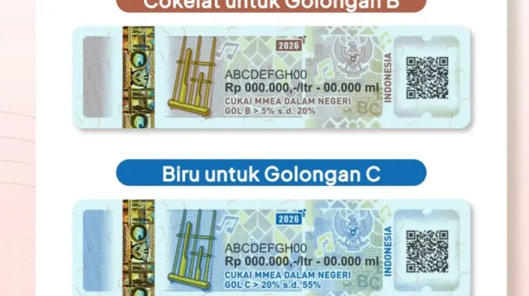 Alat Musik Tradisional Jadi Desain Pita Cukai 2026