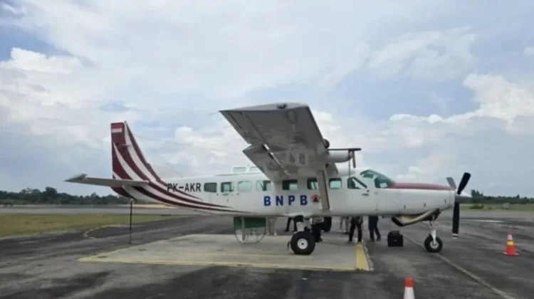 BPBD Riau Terima Bantuan Pesawat dari BNPB, untuk Modifikasi Cuaca