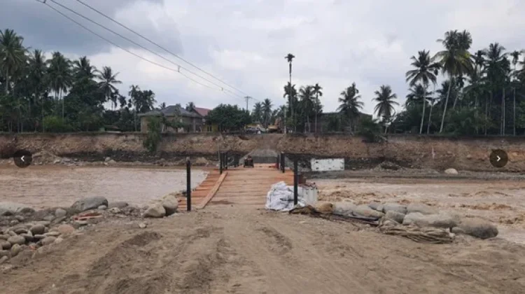 Jembatan Darurat Gampong Salah Sirong Rusak, PU Segera Bangun Jembatan Armco