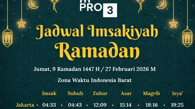 Simak Jadwal Imsak DKI Jakarta 27 Februari 2026