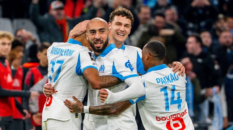 Dua Gol Aubameyang di Menit Akhir Bawa Marseille Comeback 3-2 atas Lyon